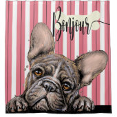 Fabuleux Français Bulldog Douche rideau (Devant)