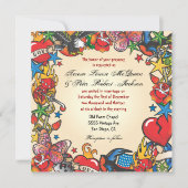 Fabuleux mariage tatouage invitations (Devant)