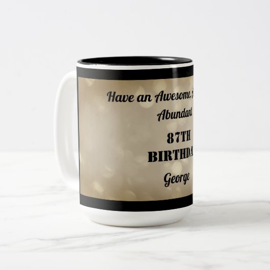Fabuleux Mug personnalisé 87e anniversaire (Devant gauche)