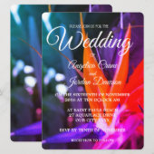 Fabuleux Oiseau Du Paradis Invitations De Mariage (Devant / Derrière)