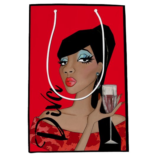 Fabuleux sac cadeau "African American Diva" (Devant)