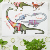 Fabuleux serviette de thé dinosaures (Plié)