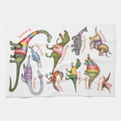 Fabuleux serviette de thé dinosaures (Horizontal)