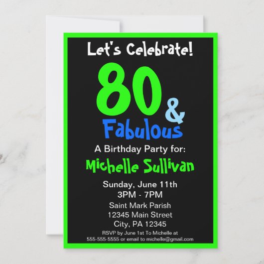 Fabuleux Tropical Birthday Party Invitation (Devant)