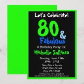 Fabuleux Tropical Birthday Party Invitation (Devant / Derrière)