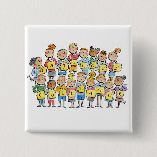 fabuleuze collega vierkante button 5,1 cm