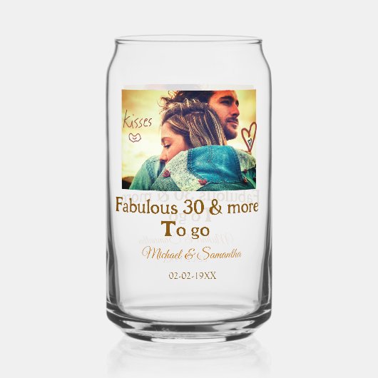 Fabulos 30 ans anniversaire ajouter nom photo date (Recto)