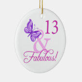 Fabulous 13th Birthday Keramisch Ornament (Rechts)