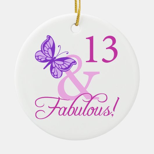 Fabulous 13th Birthday Keramisch Ornament (Voorkant)