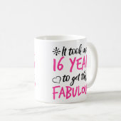 Fabulous 16th Birthday Koffiemok (Voorkant rechts)