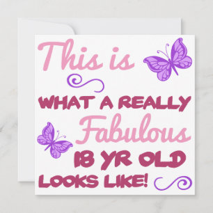 Fabulous 18th Birthday Kaart