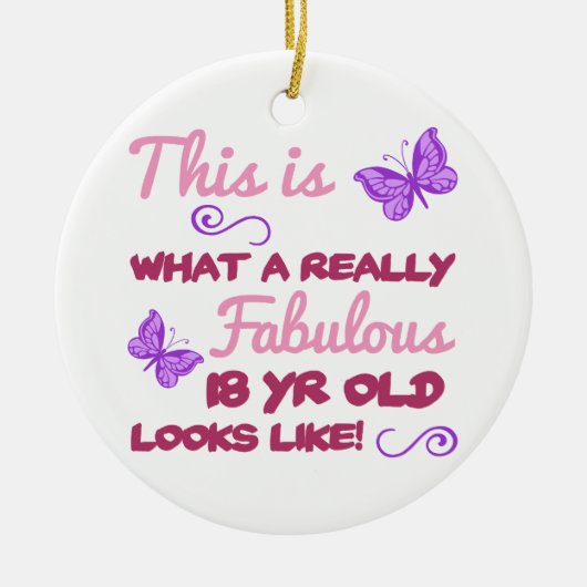 Fabulous 18th Birthday Keramisch Ornament (Voorkant)