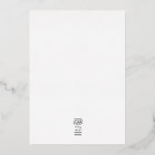 Fabulous 20 Elegant 20th Birthday Folie Invitation Folie Uitnodiging (Achterkant)