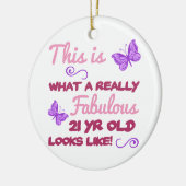 Fabulous 21st Birthday Keramisch Ornament (Links)