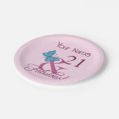 Fabulous 21st Birthday Papieren Bordje (Gekanteld)