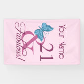 Fabulous 21st Birthday Spandoek (Horizontaal)