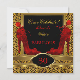 Fabulous 30 Wild Leopard Red Cheetah Heels Kaart