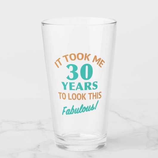 Fabulous 30th Birthday Glas (Voorkant)
