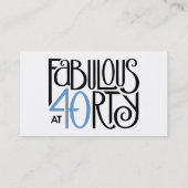 Fabulous 40 Carte de visite bleu noir (Dos)