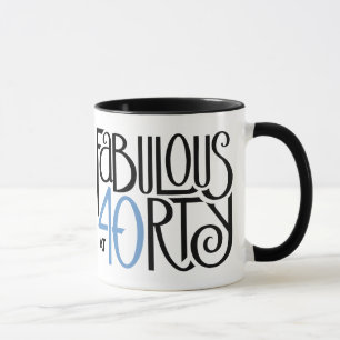 Fabulous 40 Mug bleu noir