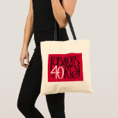 Fabulous 40 noir blanc rouge sac (Devant (produit))