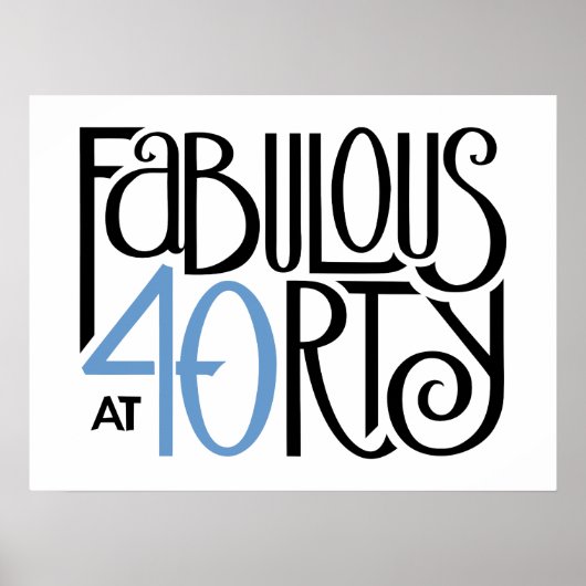 Fabulous 40 noir bleu Poster (Devant)
