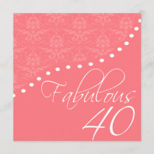 Fabulous 40 Persoonlijke roze verjaardag Kaart