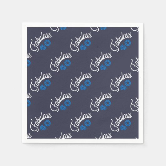 Fabulous 40 verjaardag servet (Voorkant)