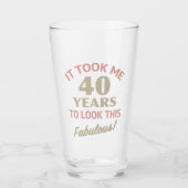 Fabulous 40th Birthday Glas (Voorkant)