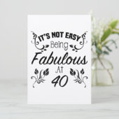 Fabulous 40th Birthday Kaart (Staand voorkant)