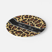 Fabulous 40th Birthday Leopard and Lace A07 Papieren Bordje (Gekanteld)