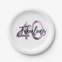 Fabulous 40th | Moderne Paarse Lila Latijn