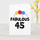 Fabulous 45 kaart (Gele Bloem)