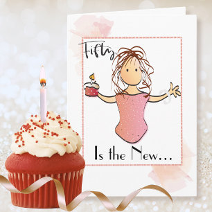 Fabulous 50 Birthday Kaart, speciaal gepersonalise Kaart