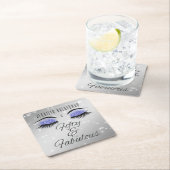 Fabulous 50 Black Periwinkle Glam Eyes Onderzetter (Insitu)