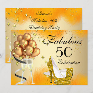 Fabulous 50 Cream Gold Yellow High Heels, zaterdag Kaart