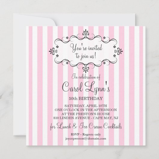 Fabulous 50 - Invitations de fête d'anniversaire p (Dos)