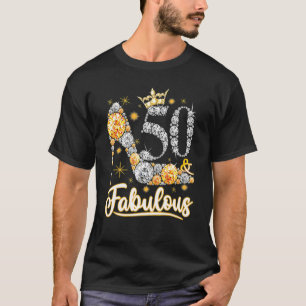 Fabulous 50 jaar oud 50e verjaardag Diamond Crown T-shirt