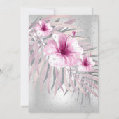 Fabulous 50  Roze Silver White hibiscus Kaart (Achterkant)