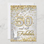 Fabulous 50 Silver Gold High Heels Kaart (Voorkant)