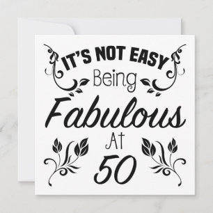 Fabulous 50th Birthday Kaart