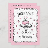 Fabulous 60 Invitations d'anniversaire personnalis (Devant / Derrière)