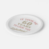 Fabulous 60th Birthday Papieren Bordje (Gekanteld)