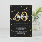 Fabulous 60th | Modern Stylish Gold Birthday Party Kaart (Staand voorkant)