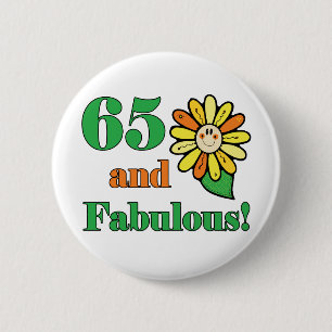 Fabulous 65th Birthday Gifts Ronde Button 5,7 Cm