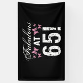 Fabulous 65th Birthday Spandoek (Verticaal)