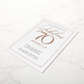 Fabulous 70 Elegant 70th Birthday Folie Invitation Folie Uitnodiging (Gedraaid)