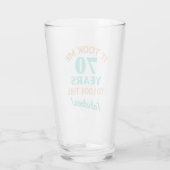 Fabulous 70th Birthday Glas (Achterkant)