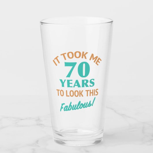 Fabulous 70th Birthday Glas (Voorkant)