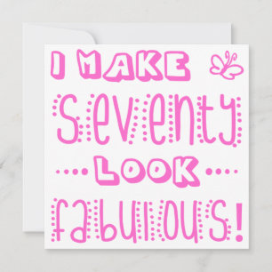 Fabulous 70th Birthday Kaart